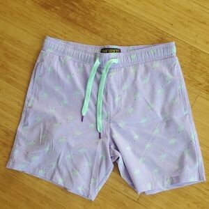 Society Men's Lavender Flamingo Hybrid Shorts